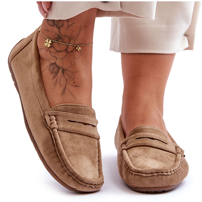 Dámské semišové mokasíny Brown Lenvie hnědý