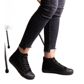 Černé vysoké tenisky Raffie černý