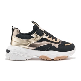 Černozlaté tenisky se silnou podrážkou černý