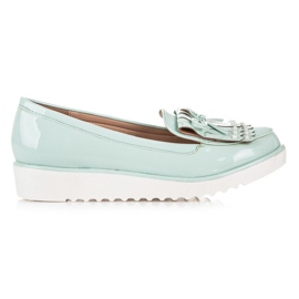 Mátově lakované boty VICES zelený