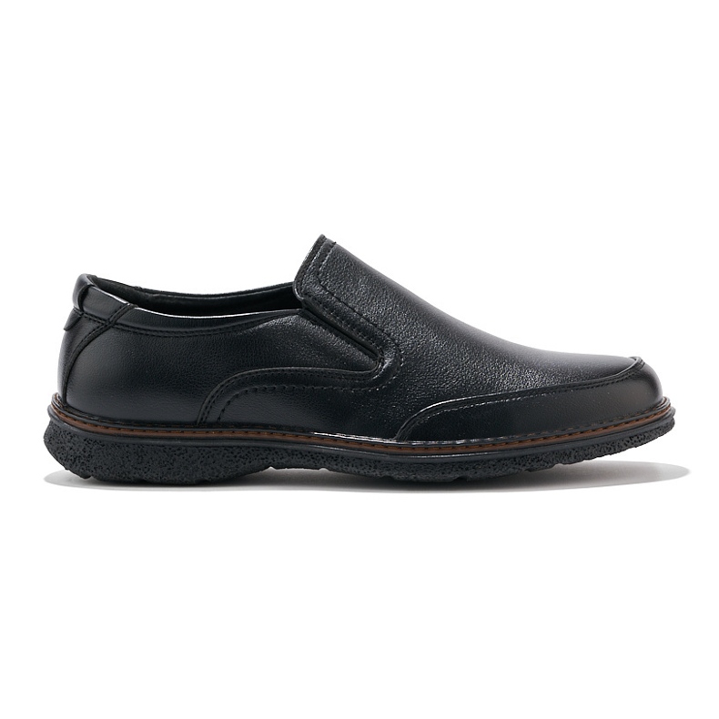 Pánské černé slip-on boty černá