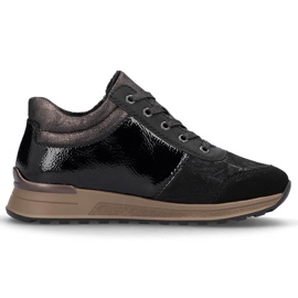 Dámské zateplené černé tenisky Rieker N1407-00 černý