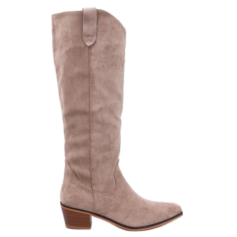 Torez Khaki semišové kovbojské boty hnědý