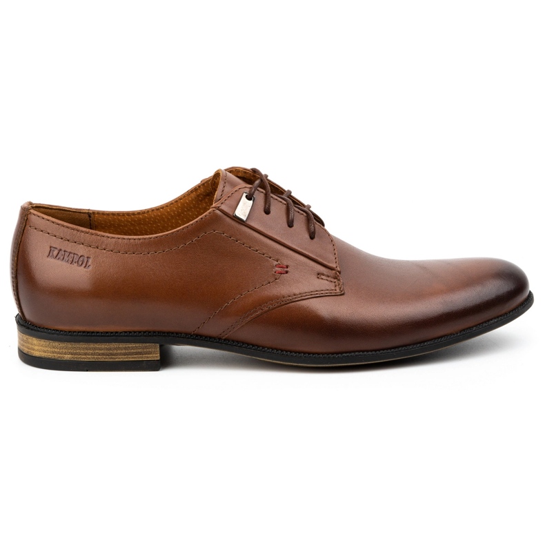 Kampol Pánské společenské kožené boty 331KAM hnědé hnědý Kampol Pánské společenské kožené boty 331KAM hnědé hnědý