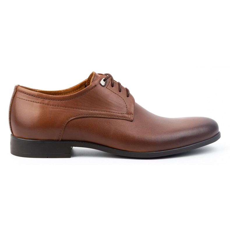 Kampol Pánské společenské boty, elegantní kožené pantofle 334KAM, hnědé hnědý Kampol Pánské společenské boty, elegantní kožené pantofle 334KAM, hnědé hnědý