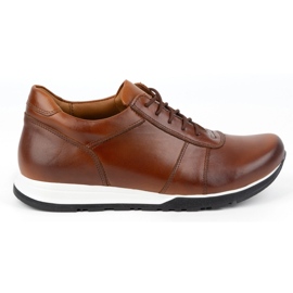 Olivier Pánské šněrovací kožené zvětšovací boty Sport Style 408KZ + 3 cm hnědé hnědý Olivier Pánské šněrovací kožené zvětšovací boty Sport Style 408KZ + 3 cm hnědé hnědý