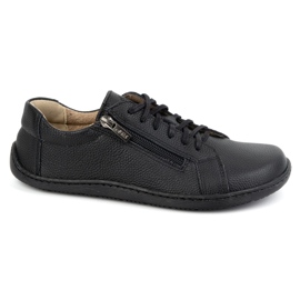 Olivier Dámské minimalistické barefoot kožené boty model 1243 černá černý