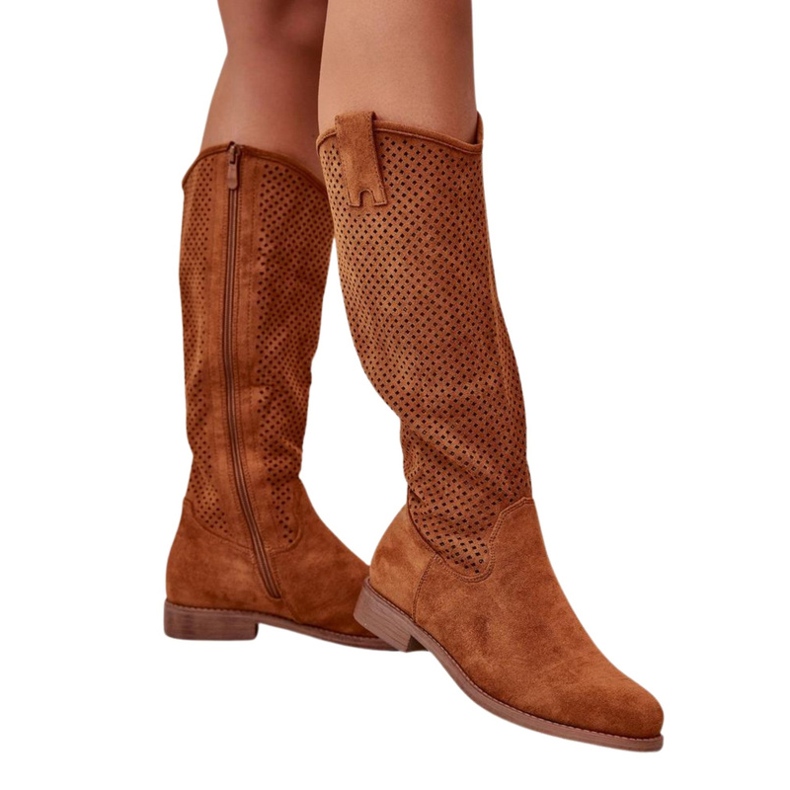 Prolamované dámské boty Camel S.Barski HY42-139 hnědý Prolamované dámské boty Camel S.Barski HY42-139 hnědý
