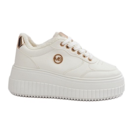 Dámské zateplené sportovní tenisky s robustní podrážkou, bílá Ardiela bílý