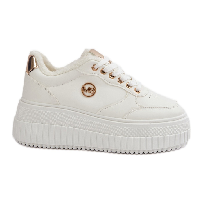 Dámské zateplené sportovní tenisky s robustní podrážkou, bílá Ardiela bílý