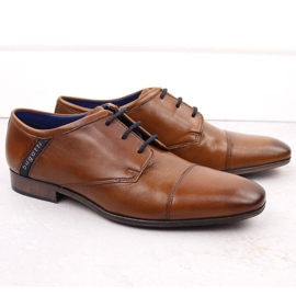 Kožené pánské elegantní hnědé boty Bugatti NN153401 hnědý