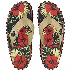 Gumbies Islander Denim Hibiscus žabky GU-FFISL109 vícebarevný