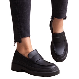 Černé boty vyrobené z eko kůže Seraphin černá