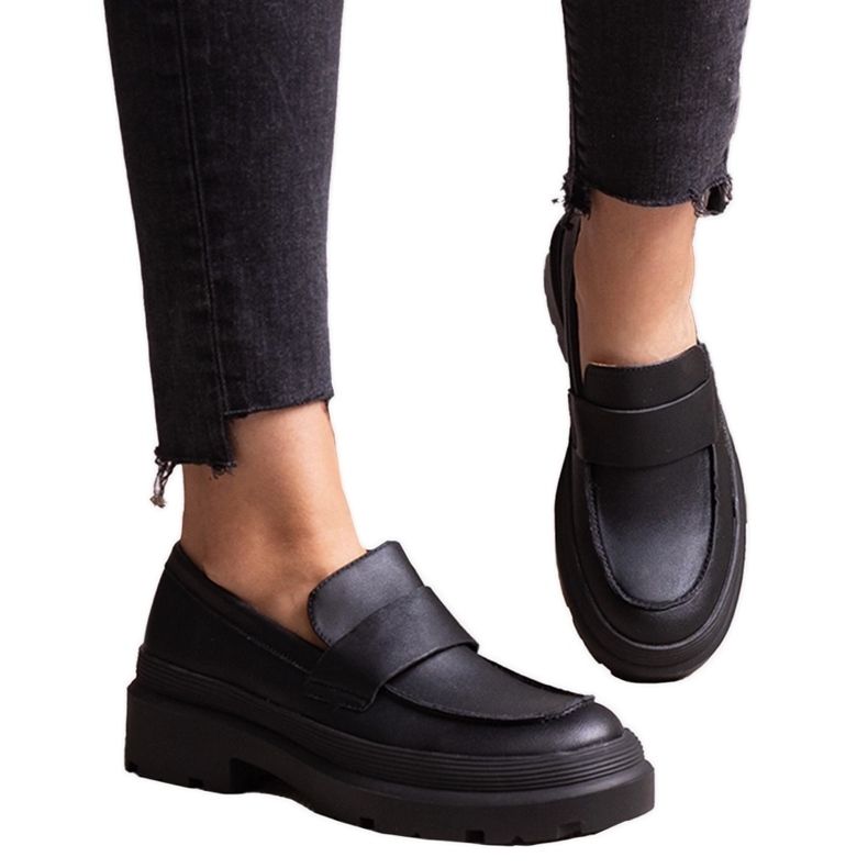 Černé boty vyrobené z eko kůže Seraphin černá