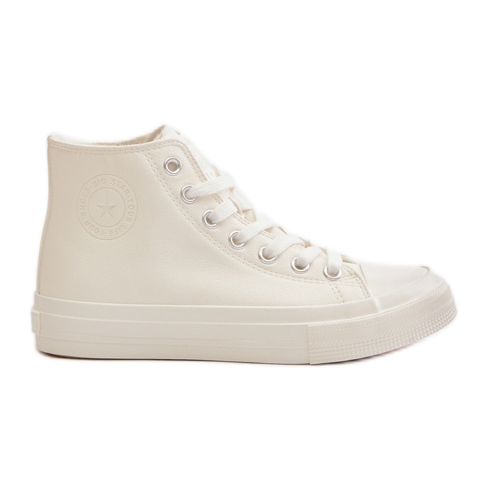Dámské zateplené tenisky vyrobené z eko kůže White Big Star OO274932 bílý