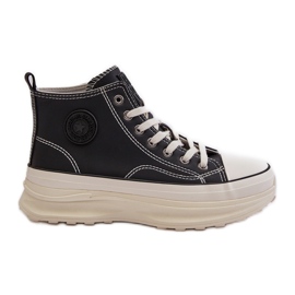 Dámské Tenisky na platformě Eco Leather Big Star OO274063 Černá černý