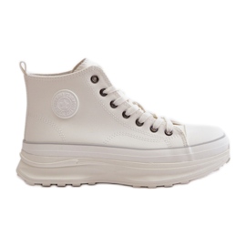 Dámské Tenisky na platformě Eco Leather Big Star OO274064 Bílé bílý