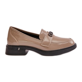 Dámské lakované mokasíny Khaki Vinceza 58409 zelený
