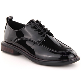 Černé lakované dámské boty Filippo DP6307/24 černý