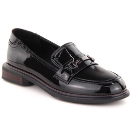 Černé lakované dámské boty Filippo DP6306/24 černý