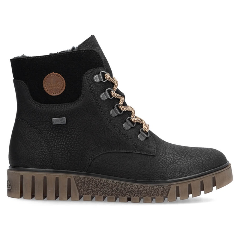Nepromokavé dámské černé kozačky Rieker Y3433-00 černá