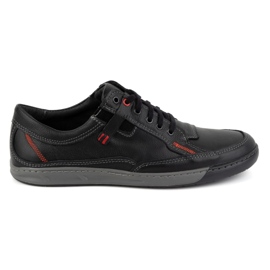 KOMODO Pánské kožené boty Casual 932K černá černý