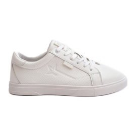 Pánské tenisky vyrobené z eko kůže Big Star OO174020 Hi-Poly System bílá bílý