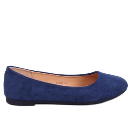 Klasické semišové balerínky Sessa Blue modrý Klasické semišové balerínky Sessa Blue modrý