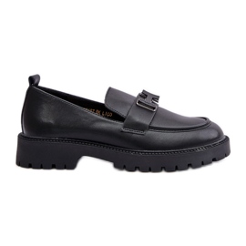 Dámské kožené mokasíny Vinceza 62187 Black černý