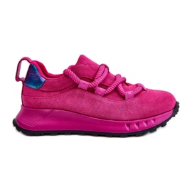 Dámské semišové tenisky se silným šněrováním Artiker 54C1461 Fuchsia růžový Dámské semišové tenisky se silným šněrováním Artiker 54C1461 Fuchsia růžový
