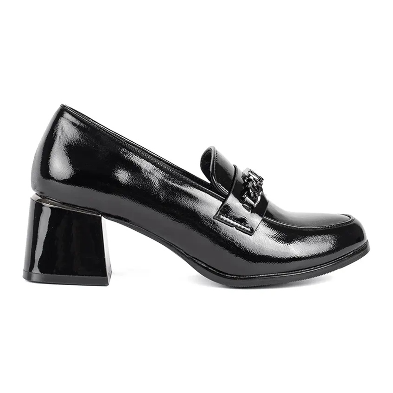 Černé dámské boty na vysokém podpatku černá