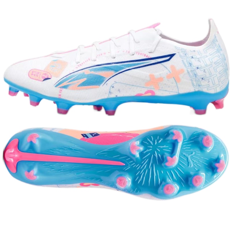 Kopačky Puma Ultra 5 Match Vol.Up FG/MG 108064-01 bílý