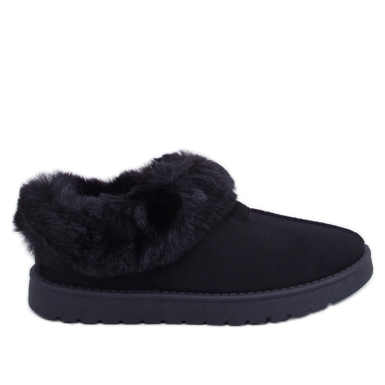 Krátké emu kalhoty zdobené kožešinou Fraley Black černá