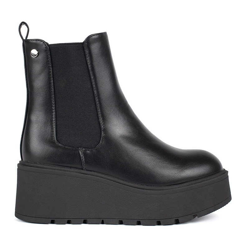 Seastar Černé dámské boty Chelsea na klínku černá Seastar Černé dámské boty Chelsea na klínku černá