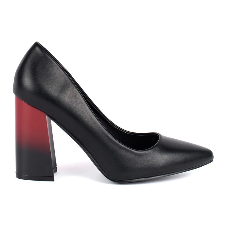 Černé dámské lodičky na sloupku černá Černé dámské lodičky na sloupku černá