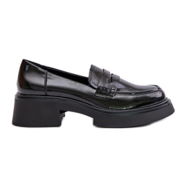 S.Barski Dámské mokasíny Patent Loafers D&amp;A JC42-62 Black černý