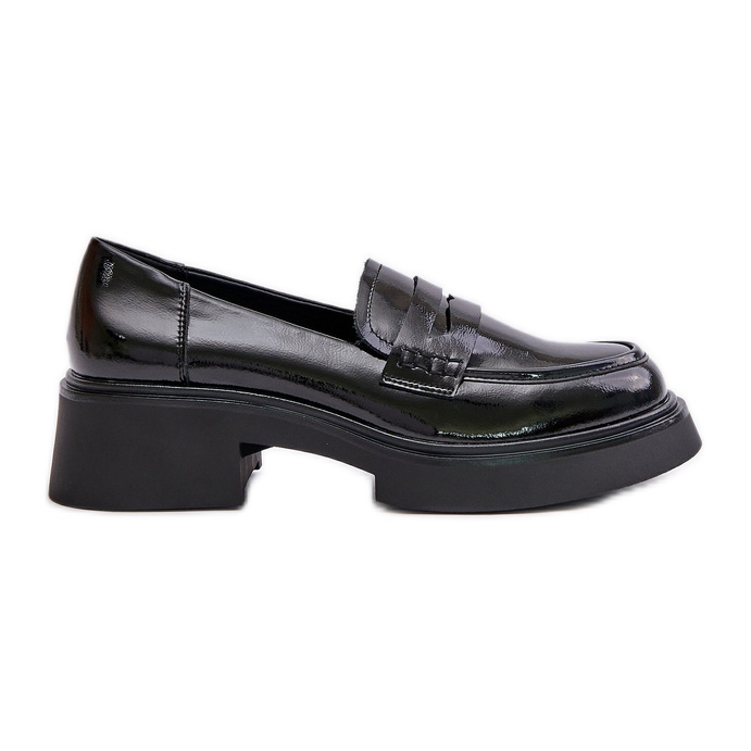 S.Barski Dámské mokasíny Patent Loafers D&amp;A JC42-62 Black černá