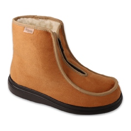 Befado Dr.Orto dámské pantofle zateplené vlnou 996D014 camel béžový Befado Dr.Orto dámské pantofle zateplené vlnou 996D014 camel béžový