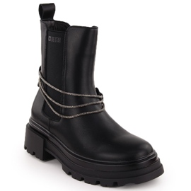 Dámské kožené Chelsea boots black Big Star černý
