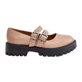 Dámské boty s béžovými pásky z eko kůže Terione