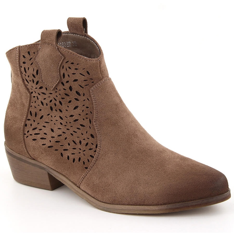 Dámské zateplené kovbojské boty hnědé Potocki SZ12189 hnědý Dámské zateplené kovbojské boty hnědé Potocki SZ12189 hnědý