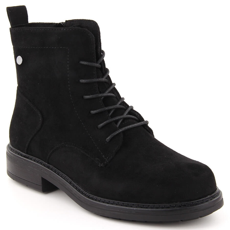 Dámské černé semišové boty Sergio Leone BT590 černá
