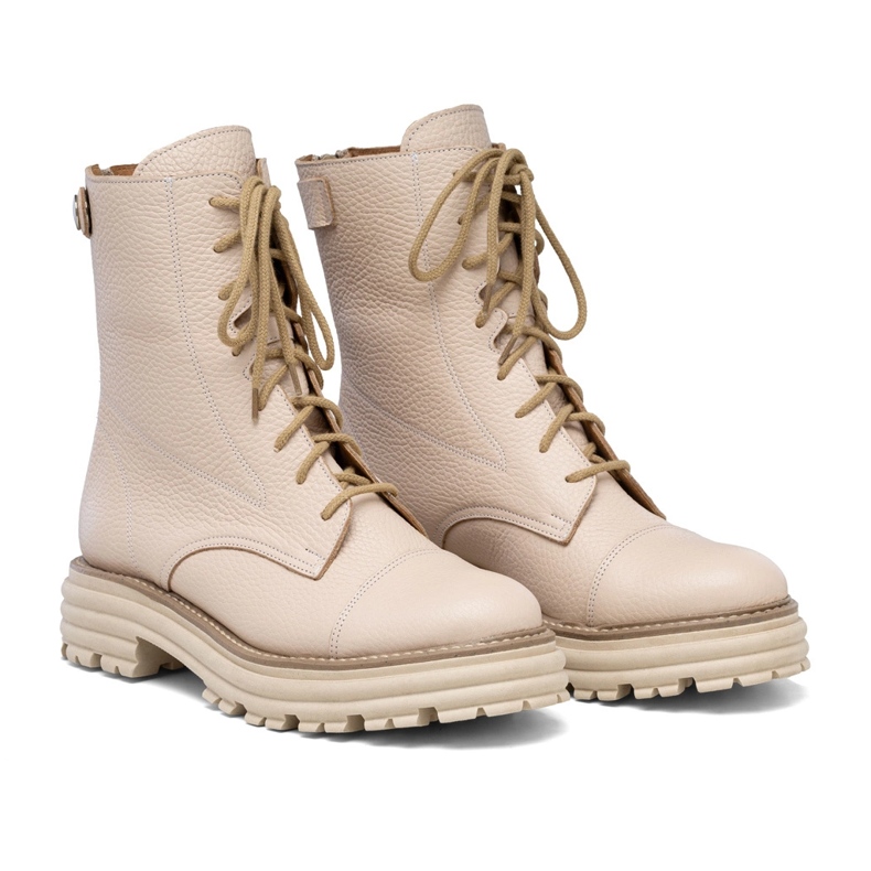 Dámská béžová kožená taška Butdam WOR1 béžový