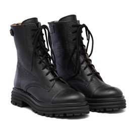 Dámské černé kožené brašny Butdam WOR1 černá