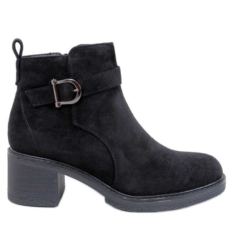 Kotníkové boty Duncans Black na nízkém podpatku černá Kotníkové boty Duncans Black na nízkém podpatku černá