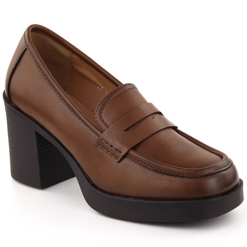 Dámské boty na vysokém podpatku, hnědé Potocki 12451 hnědý