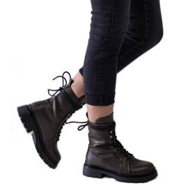 Zelené zateplené turistické boty Tuima zelený