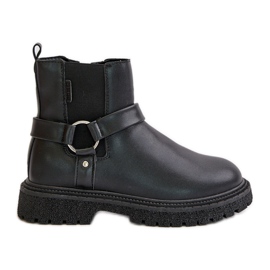 Zateplené Chelsea Boots se zipem Big Star OO274A128 Black černý