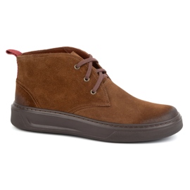 Chukka pánské kožené boty KAMPOL 109/804 Sw hnědé hnědý