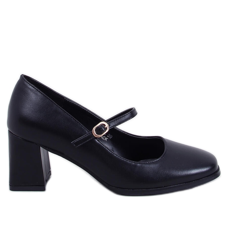 Mary Jane Keefel Black lodičky na vysokém podpatku černá Mary Jane Keefel Black lodičky na vysokém podpatku černá